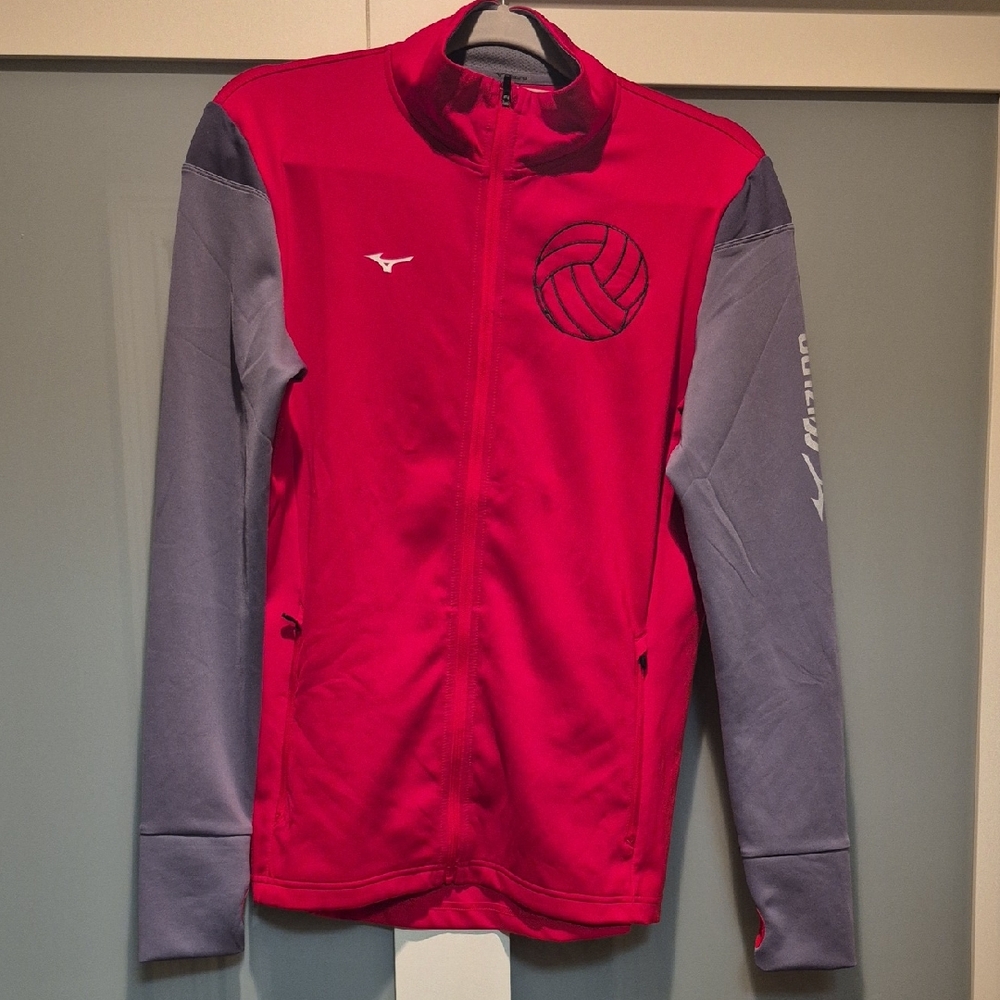Mizuno Womens Red and Gray Volleyball Jacket
